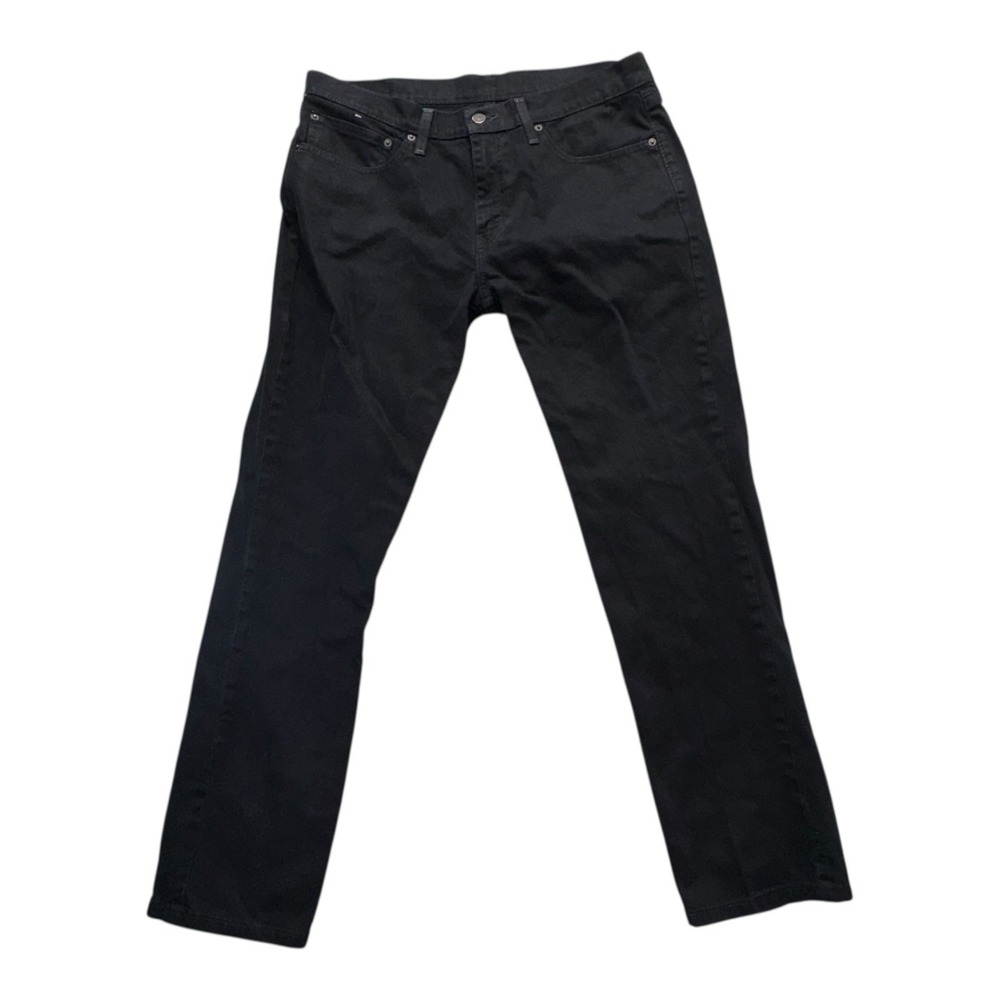 Levis 511 Denim Jeans Mens 34x32 Black Dark Wash Cotton Stretch Slim Fit